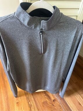 Men's Gray Half-Zip Performance Sweater- Footjoy